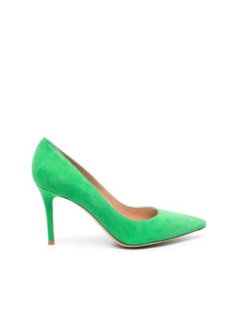 95mm suede stiletto pumps