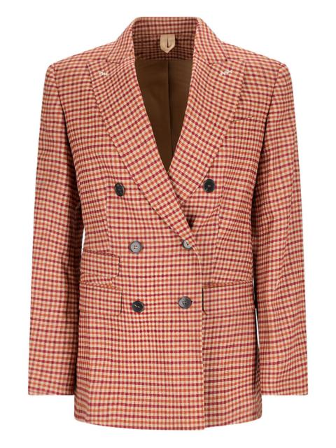 Max Mara gingham double-breasted jacket