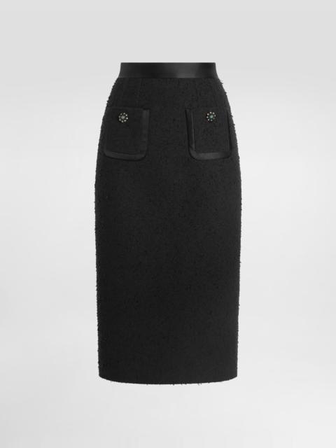 Dolce & Gabbana Rachel basketweave straight skirt