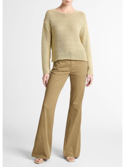 Vince Italian Stretch-Cotton Flare Pant