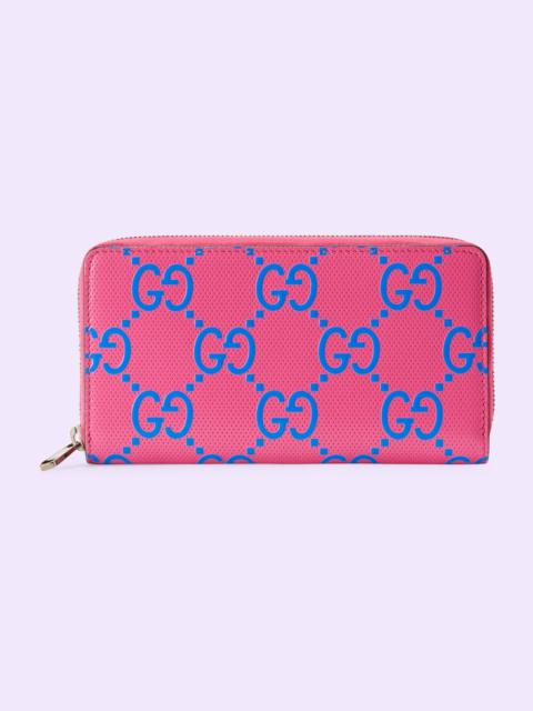 GUCCI GG embossed zip around wallet