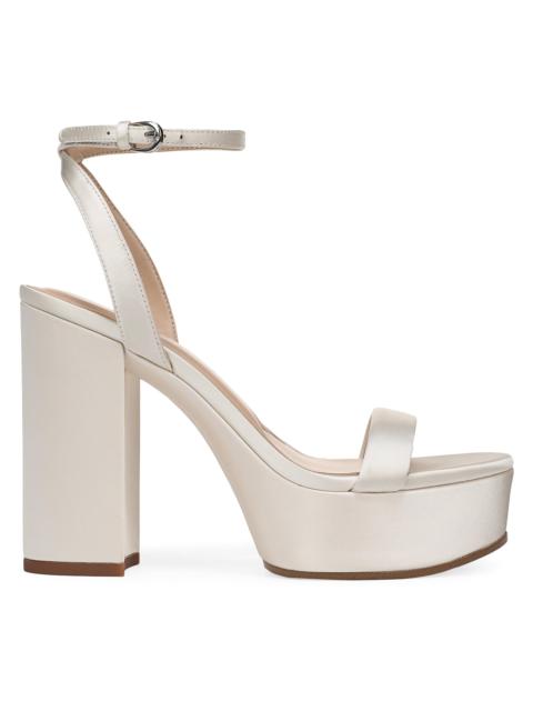 Favorite Daughter Women's Ruby 100MM Satin Platform Sandals - Ivory
