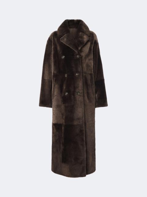 Yves Salomon Double-breasted shearling coat