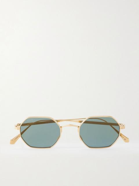 Cartier Signature C Geometric Round-Frame Gold-Tone Titanium Sunglasses Gold