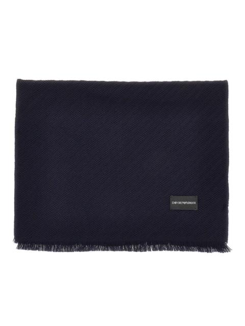 EMPORIO ARMANI JACQUARD WOOL SCARF