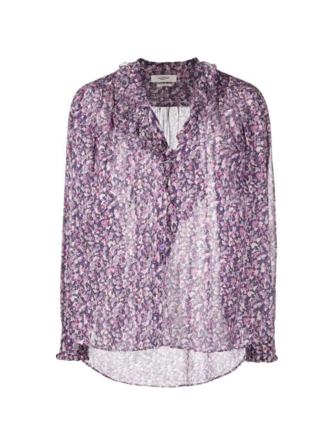 Isabel Marant Étoile ruffle-detail floral-print blouse