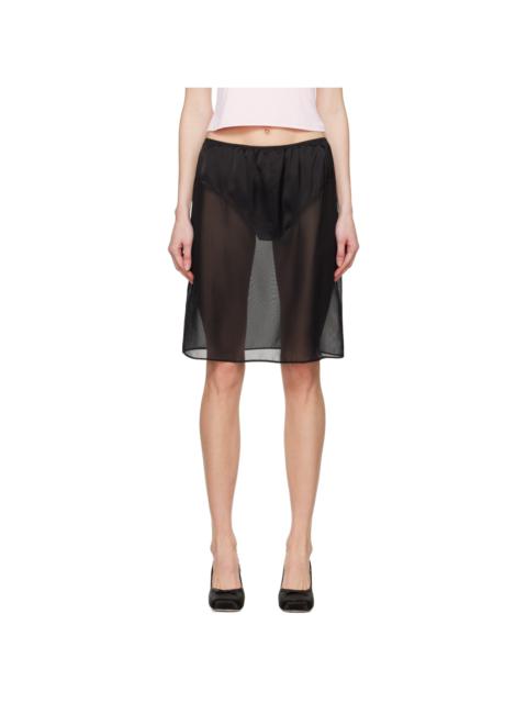 Black Cassi Midi Skirt