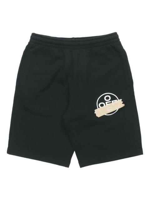 Off-White Off-White C/O Virgil Abloh Men'S Black Tape Arrows Sweatshorts OMCI006R20E300021048