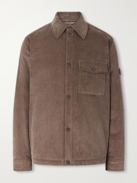 Burberry Logo-Appliquéd Padded Cotton-Corduroy Overshirt