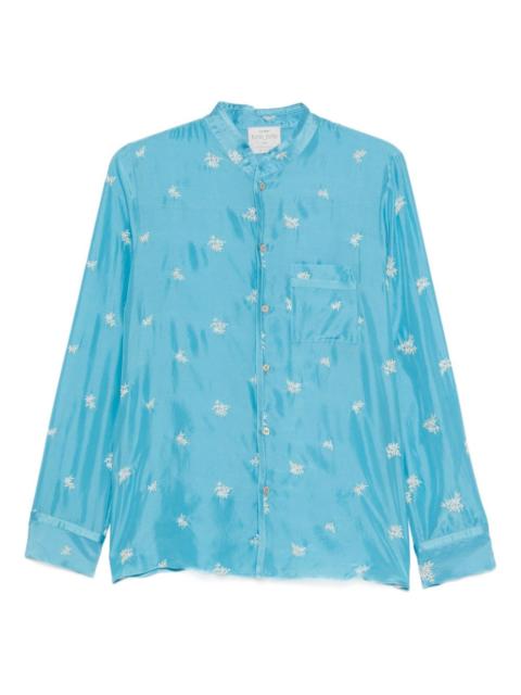 forte_forte floral chest-pocket shirt
