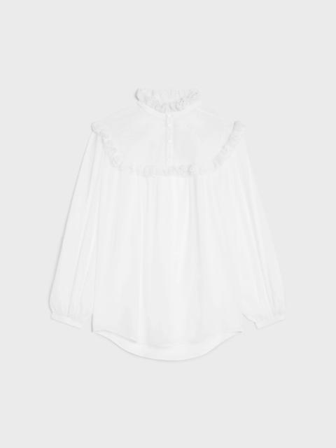 CELINE embroidered romy shirt in cotton muslin