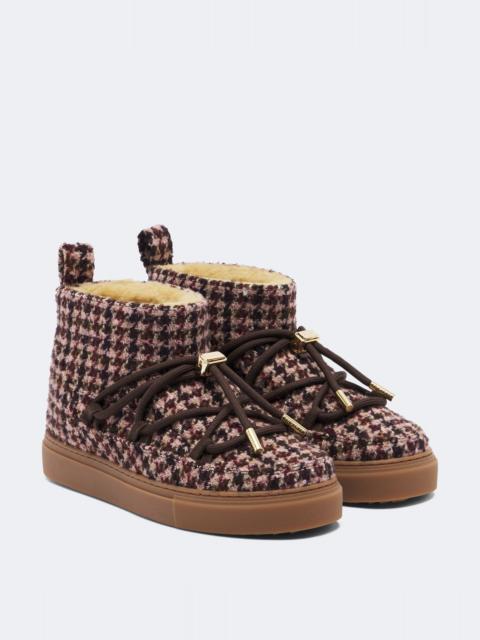INUIKII Classic Low Plaid houndstooth snow boots