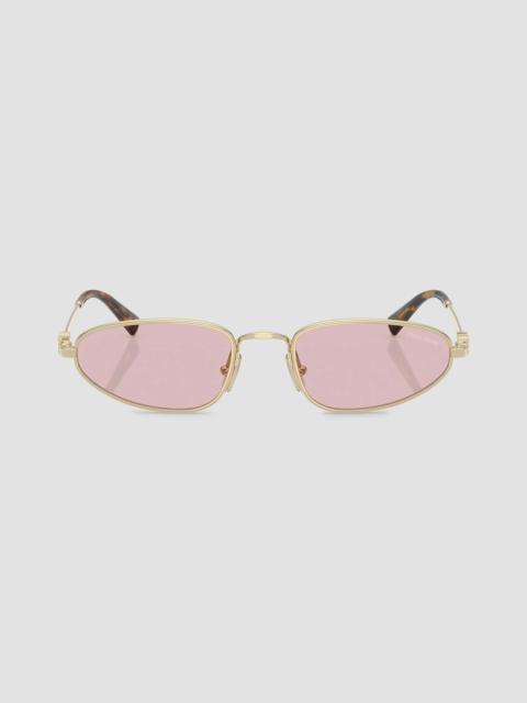 Miu Miu Women's 52MM Oval Sunglasses - Pale Gold Pink