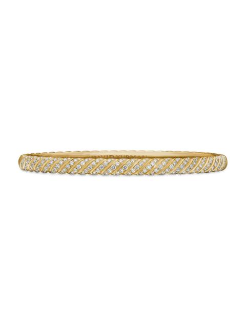 DAVID YURMAN Women's Sculpted Cable Bangle Bracelet In 18K Yellow Gold - Diamond