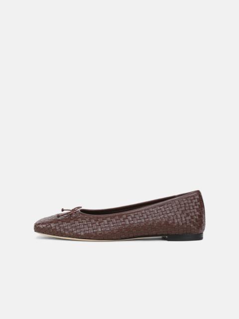 Vince Darla Woven Leather Ballet Flat