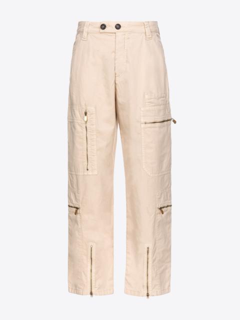 PINKO MULTI-POCKET TROUSERS IN STRETCH TRICOTINE