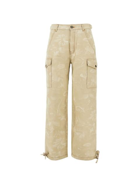Etro floral jacquard canvas cargo trousers