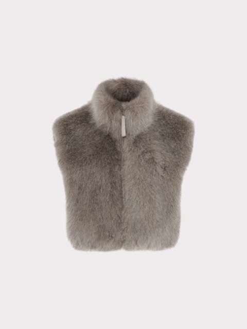 MILLY Elinor Faux Fur Vest