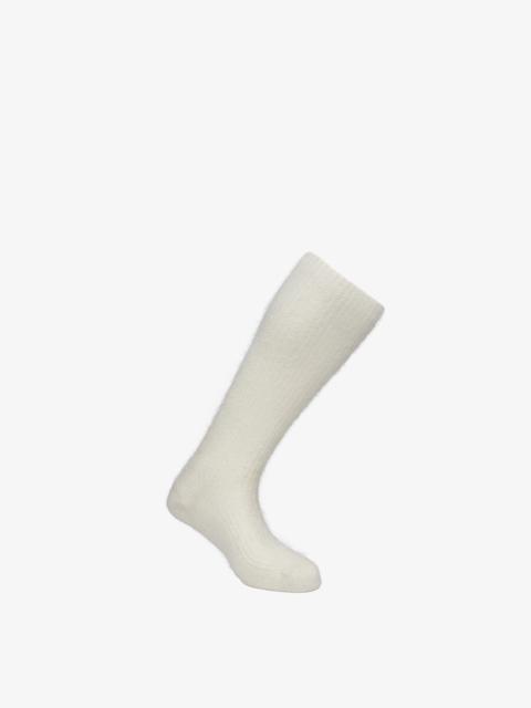 FENDI White mohair socks