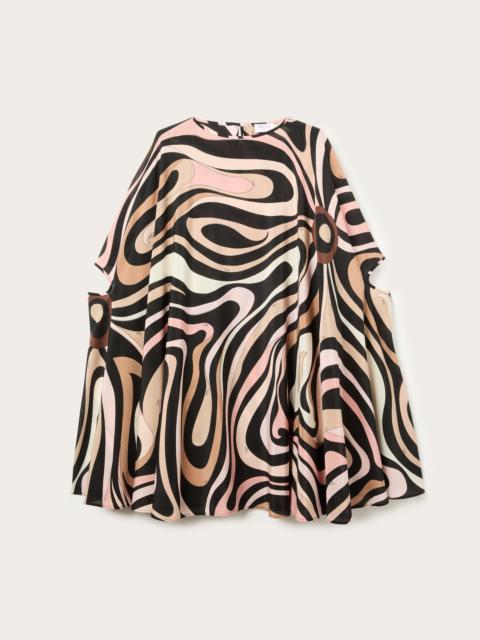 PUCCI MARMO PRINT KAFTAN MINI DRESS