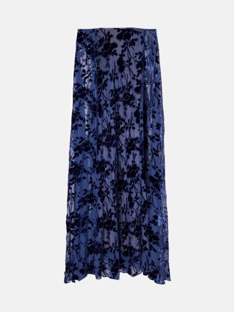 RODARTE Caped off-shoulder jacquard maxi dress