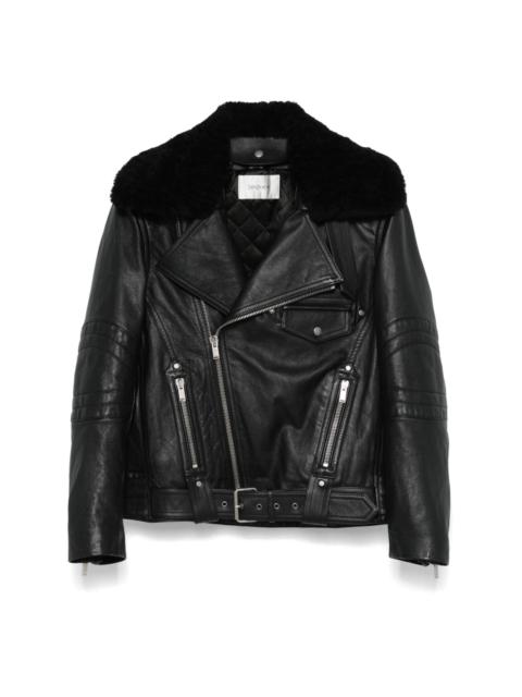 leather biker jacket