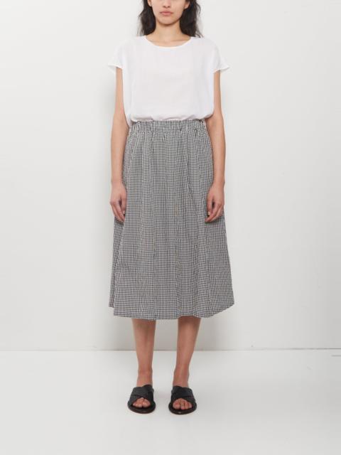 apuntob Cotton Gathered Skirt — Vichy Check