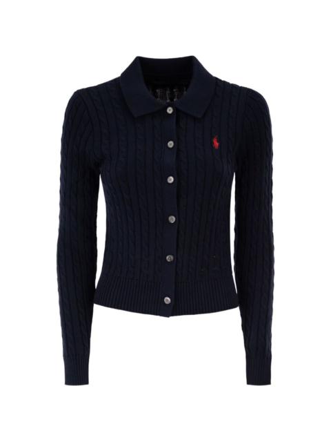 Polo Ralph Lauren logo-embroidered cable-knit cardigan