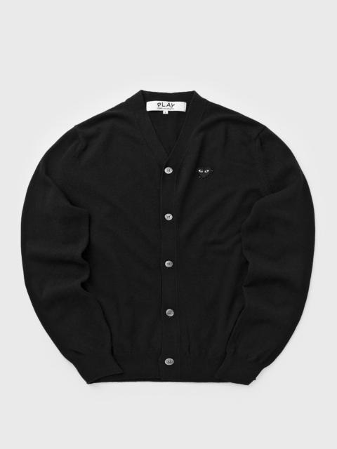 Comme des Garçons PLAY V-NECK CARDIGAN BLACK RHINESTONE KNIT