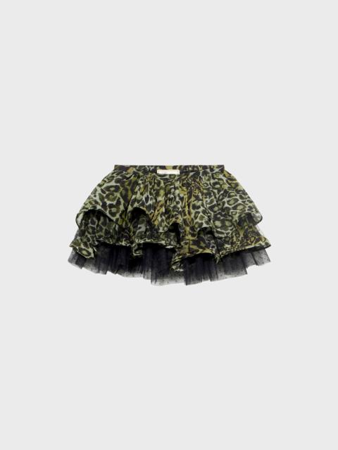 Blumarine SHORT LAYERED SKIRT IN GEORGETTE AND TULLE