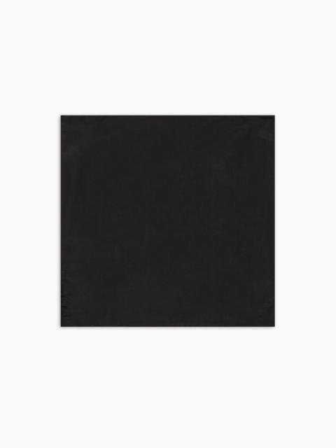 EMPORIO ARMANI Pure silk pocket square with jacquard micro-motif