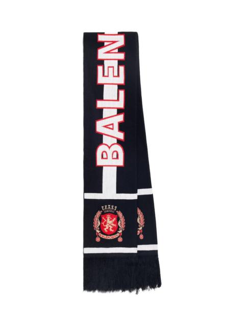 BALENCIAGA Paris Soccer Scarf in Black/white