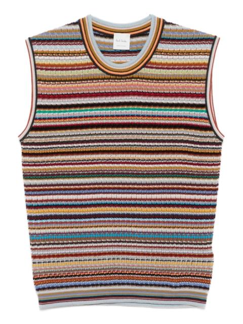 Paul Smith striped sleeveless knit top