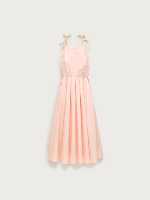 J.CREW Pleated dress in cotton poplin with ties