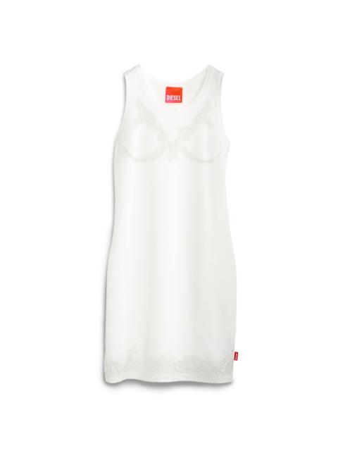 Diesel MINI TANK DRESS WITH DEVORÉ LACE EFFECT