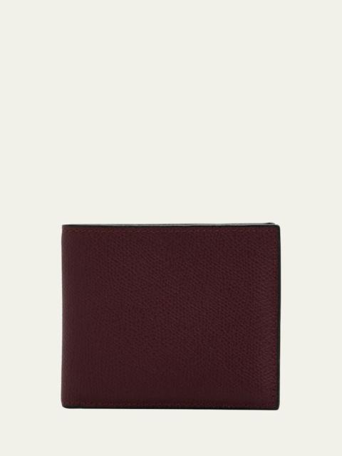 Valextra Men's Leather V-Cut Bifold Wallet