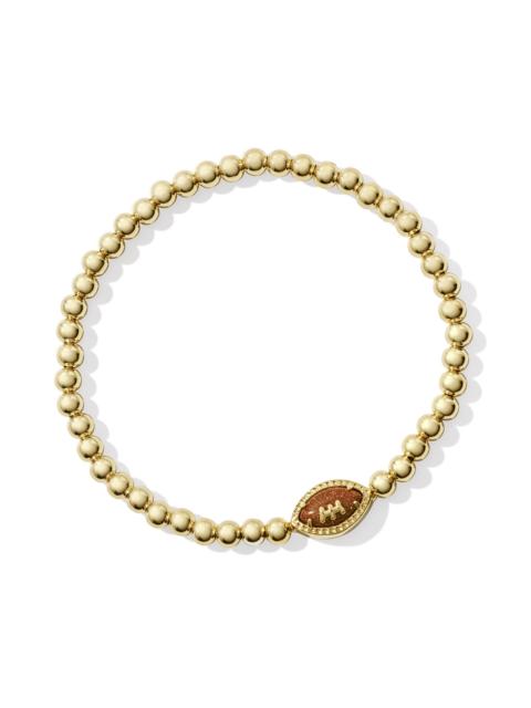 KENDRA SCOTT Football Gold Stretch Bracelet in Orange Goldstone