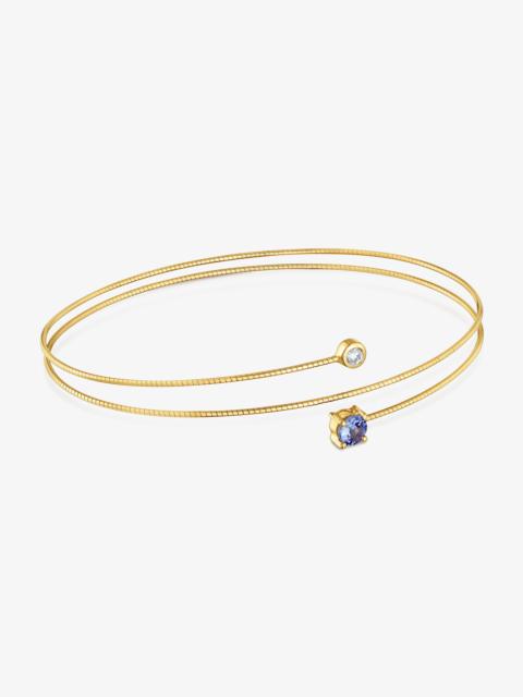 TOUS 9kt gold, titanium, diamond and tanzanite Bangle TOUS Bucle