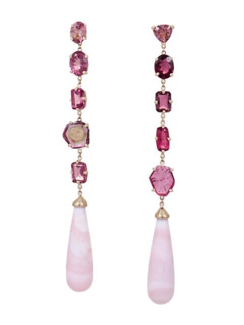 JACQUIE AICHE Five Prong Pink Droplet Stud Earrings