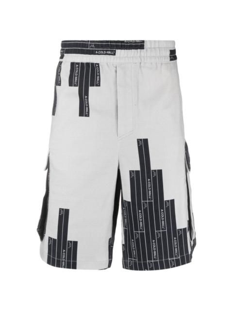 A-COLD-WALL* Vector-monogram cargo shorts