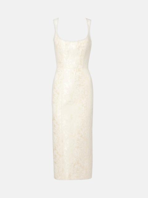 markarian Numa velvet midi dress