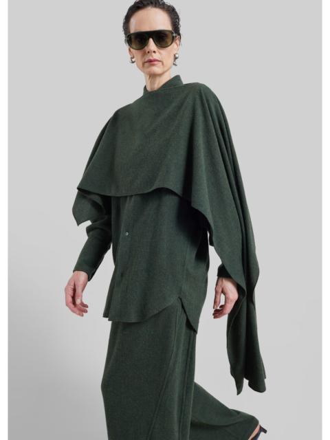 DARKPARK Darkpark Georgia Detachable Scarf Wool Shirt - Green