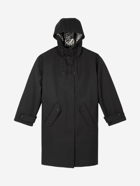 The Kooples LONG BLACK HOODED PARKA