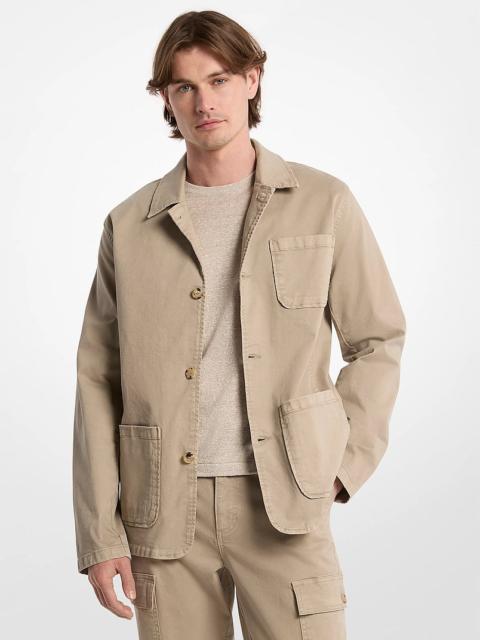 MICHAEL KORS Stretch Cotton Twill Chore Jacket
