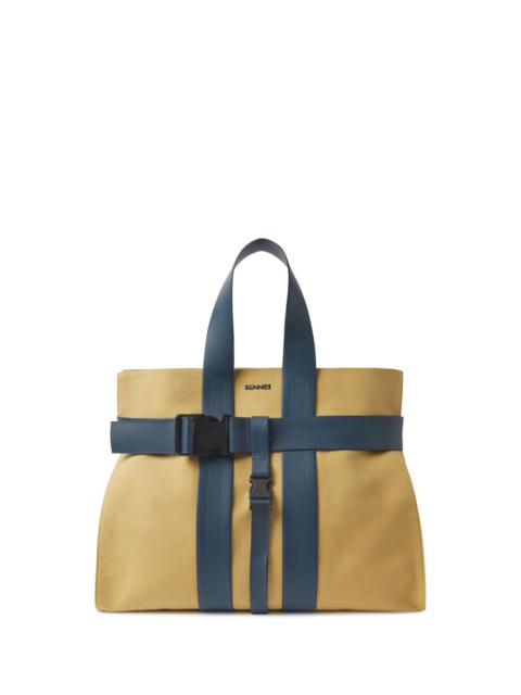 SUNNEI PARALLELEPIPEDO MESSENGER BAG / zabaione & blue