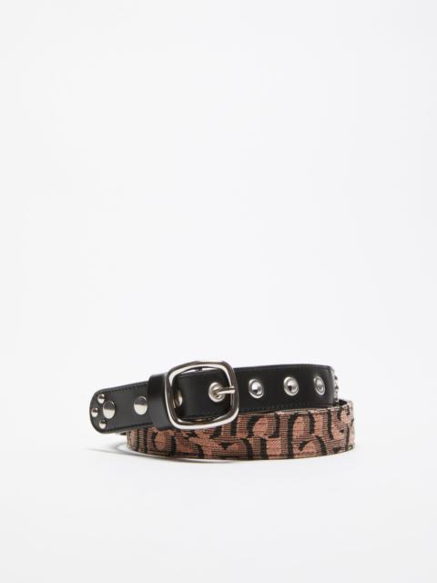 Monogram buckle belt - Pink/black