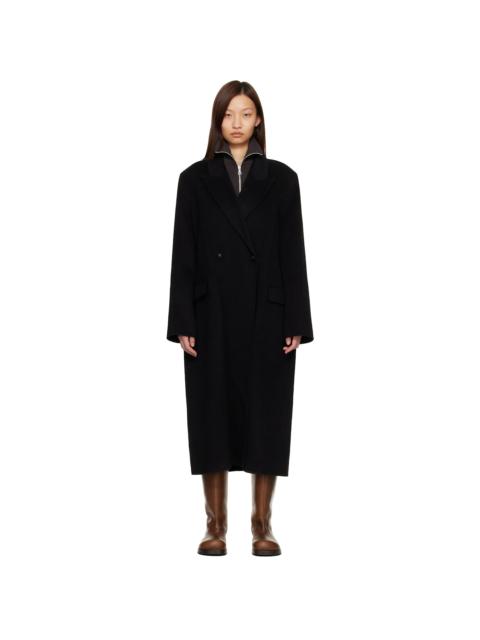 Acne Studios Black Double-Breasted Coat