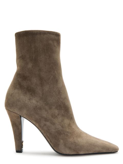 Saint Laurent Jill 95 Suede Ankle Boots