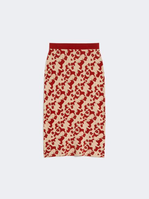 WEEKEND Max Mara Jacquard yarn skirt - RED