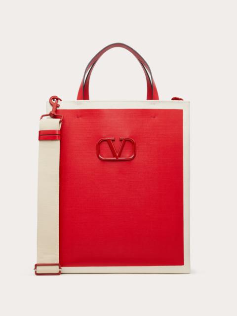 Valentino VLOGO SIGNATURE CANVAS SHOPPING BAG